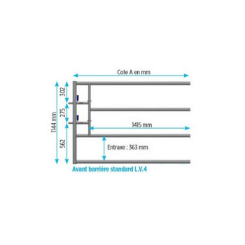 AVANT POUR BARRIERE DE STABULATION