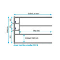 15036-En 4 lices standard - Longueur 1,70 m