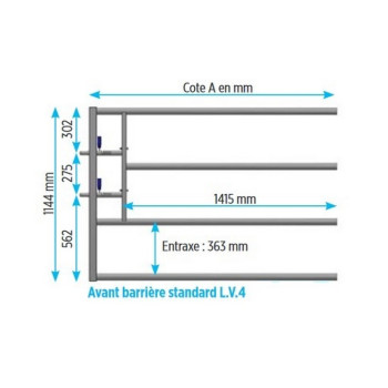 AVANT POUR BARRIERE DE STABULATION
