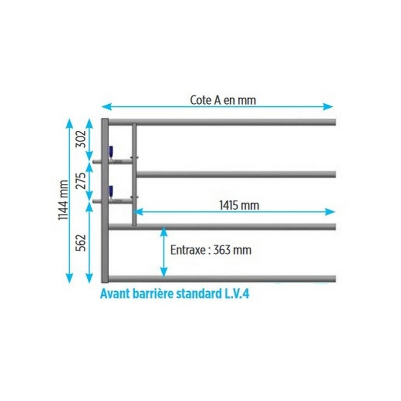 AVANT POUR BARRIERE DE STABULATION