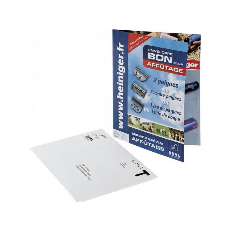 Enveloppe bon d'affûtage