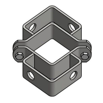 BRIDE POUR POTEAU CARRE 100 X 100 AVEC SUPPORT VERROU