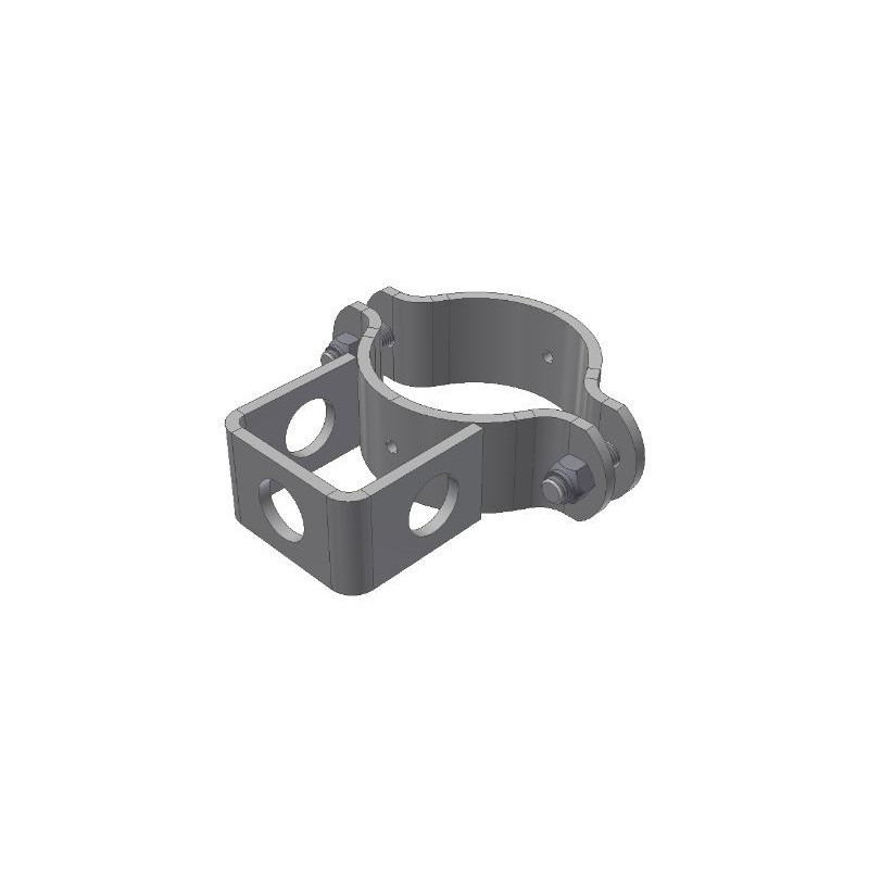 BRIDE POUR POTEAU ROND D.102 MM AVEC SUPPORT VERROU