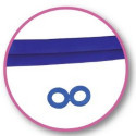 03281-Tuyau jumelé silicone bleu 7x13 mm - au mètre